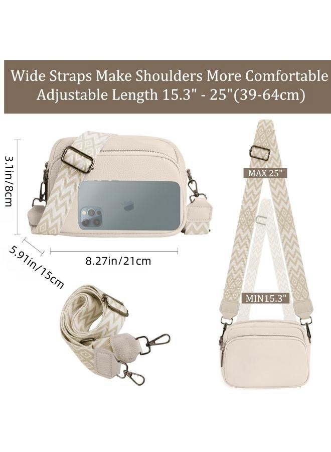 Women's First-layer Cowhide Shoulder Bag, Ladies Large-capacity Crossbody Bag Sling Bag Side Bag Carry Bag Chest Bag Belt Bag, Multi-compartment Handbag Tote Bags Clutch Bag for Girls/College Students