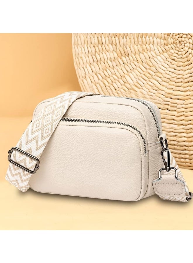Women's First-layer Cowhide Shoulder Bag, Ladies Large-capacity Crossbody Bag Sling Bag Side Bag Carry Bag Chest Bag Belt Bag, Multi-compartment Handbag Tote Bags Clutch Bag for Girls/College Students
