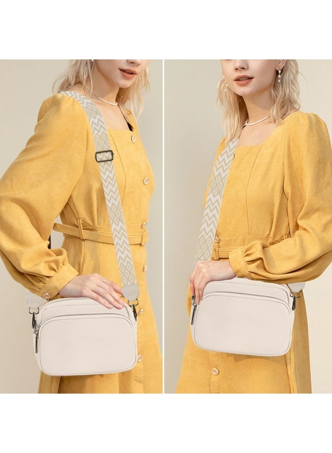 Women's First-layer Cowhide Shoulder Bag, Ladies Large-capacity Crossbody Bag Sling Bag Side Bag Carry Bag Chest Bag Belt Bag, Multi-compartment Handbag Tote Bags Clutch Bag for Girls/College Students  - Image 2