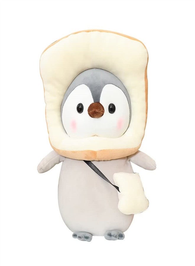 SYOSI Penguin Toast Stuffed Animal, Custom Plush Kawaii Doll, Soft Plushies Penguin with Bread Outfits Gifts for Boys and Girls Birthday Gift Party Decorations - Image 1
