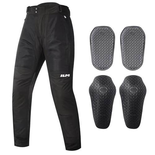 ILM Mesh Motorcycle Pants for Men with CE Armor Leg Zipper Riding Motorbike Touring Model PM1Black - Image 1