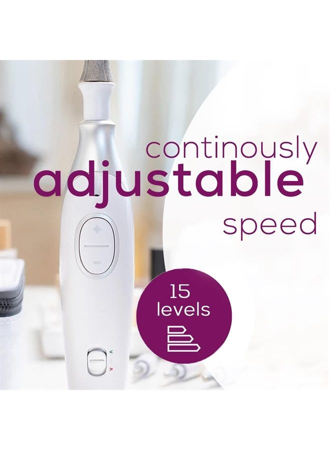 Beurer MP42 Nail Drill, 7-in-1 Nail Kit with Strong Sapphire Nail Drill Bits, Electric Nail File and Nail Buffer Includes Bright LED Light, Pedicure Kit and Manicure Set with Storage Case - Image 3