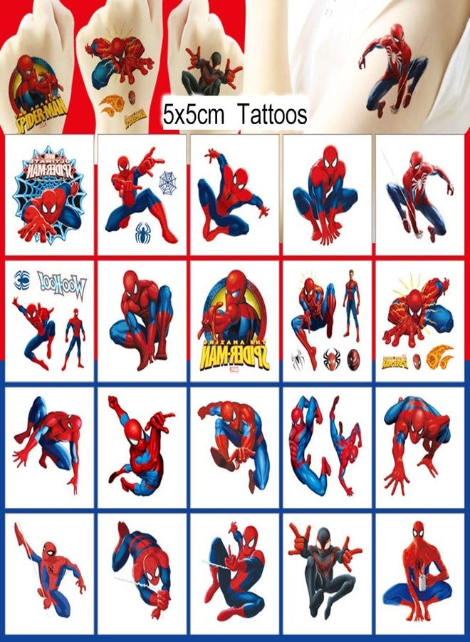 YONGAI 20Pcs Spiderman Temporary Tattoos for Kids, Cool Birthday Party Favors, Cute Cartoon Decoration Sticker Gifts for Girl Boys Home Activity Class Prizes Carnival Christmas Rewards - Image 2