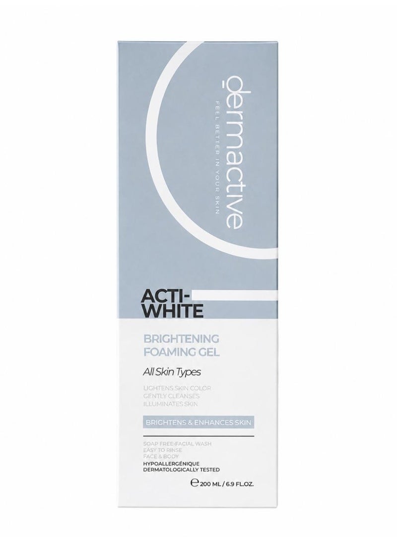 Dermactive Acti-White Brightening Foaming Gel Cleanser, 200 ml - Image 2