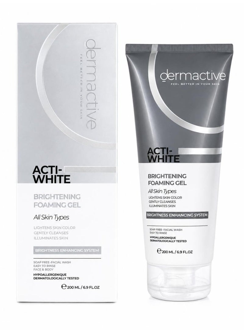Dermactive Acti-White Brightening Foaming Gel Cleanser, 200 ml - Image 1