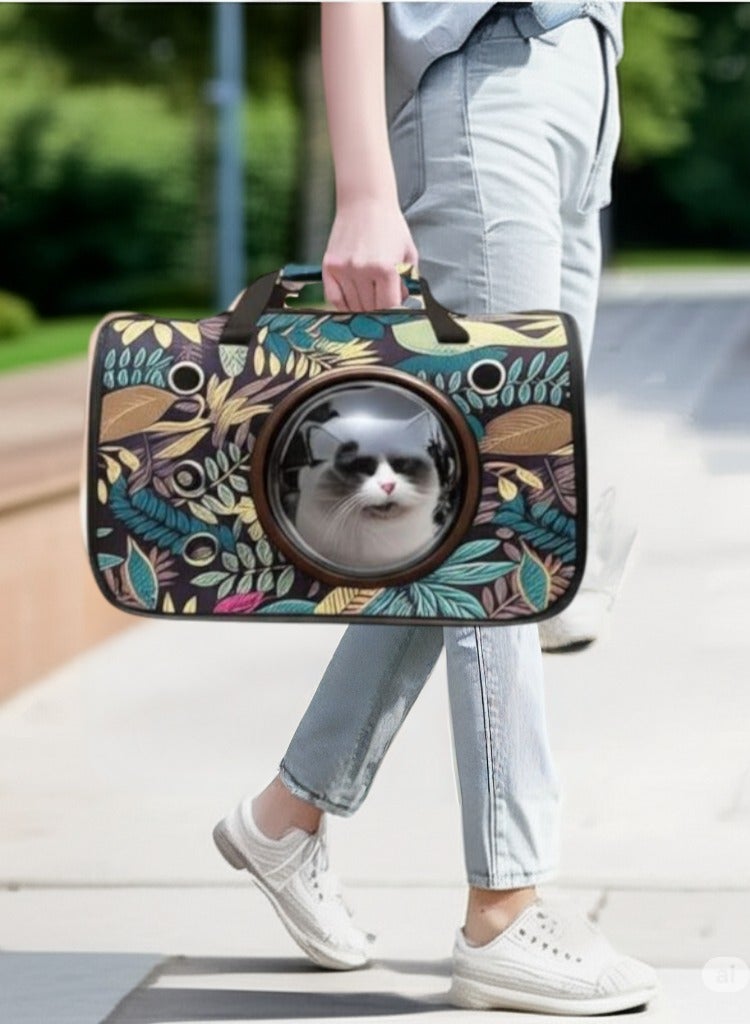 A.M Pet Carrier for Small Cat & Dog, Fashionable Cat Cage for Walking, Hiking,Shopping - Image 2