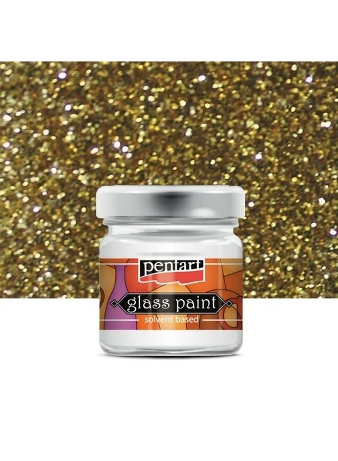 Glass paint 30ml, shimmering gold