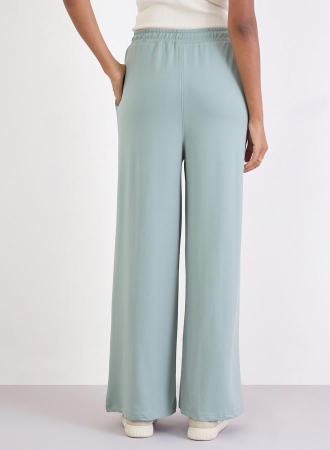 ستايلي بنطال أخضر واسع مع خطوط جانبية - Image 4