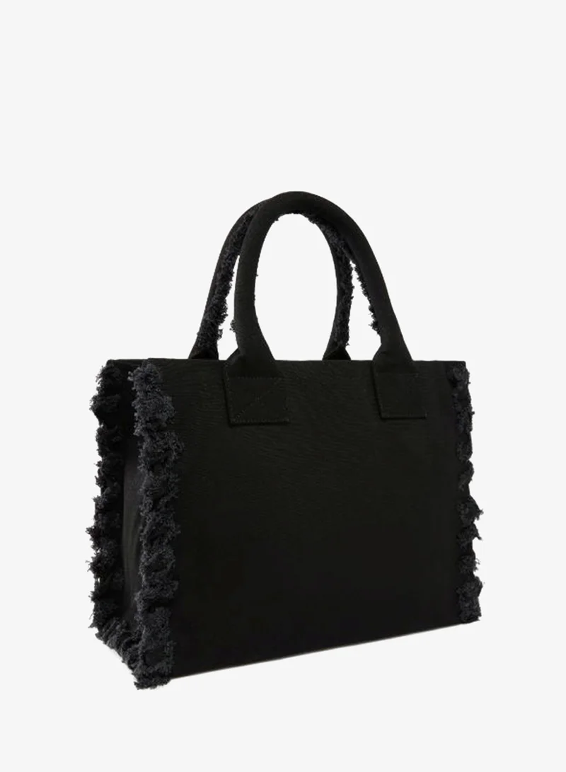 بينكو Logo Detail Top Handle Tote