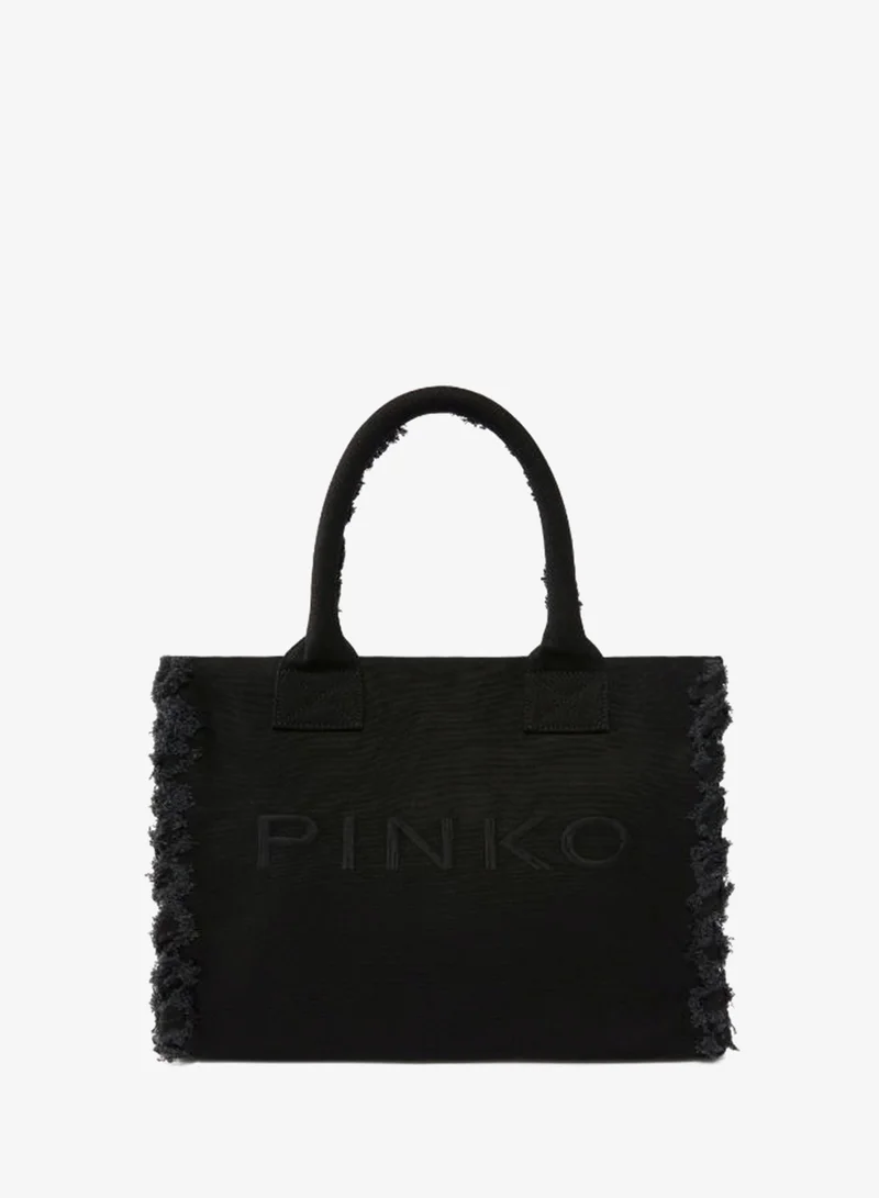 بينكو Logo Detail Top Handle Tote