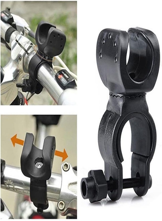 YSSZAM Black Universal Bike Mount for Flashlight, Bicycle Flashlight Bracket for Torchs, Ideal for Cycling Riding, 360º Rotation Adjustable Clip Clamp Mount Flashlight Mount Holder Bike Lighting Parts - Image 3