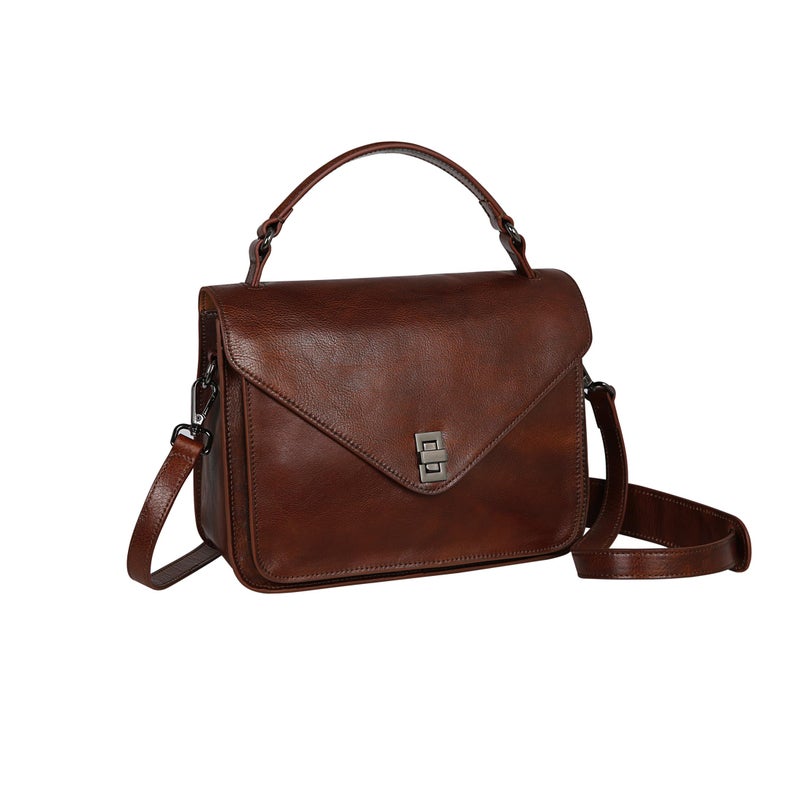 HESHE Leather Tote Top Handle Handbags Zippered Shoulder Bags for Women Ladies Designer Satchel Hobo Purse(Coffee) - Image 1