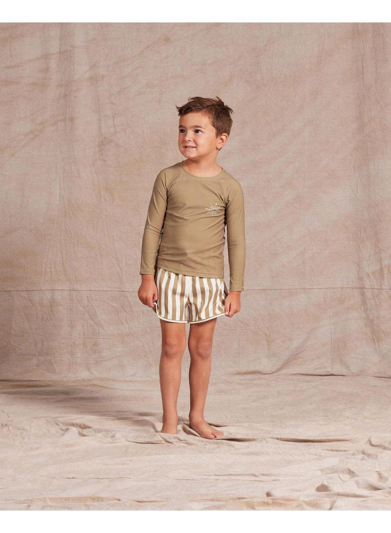 Generic 3-Piece Boys Split Body Swimsuit, Long Sleeved Swimsuit, High-Quality Sun Protection And Quick Drying Swimsuit For Babies With Same Color Swim Cap - Image 3
