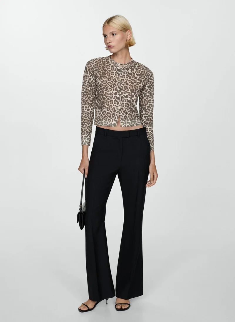 مانجو Leopard Knit Cardigan