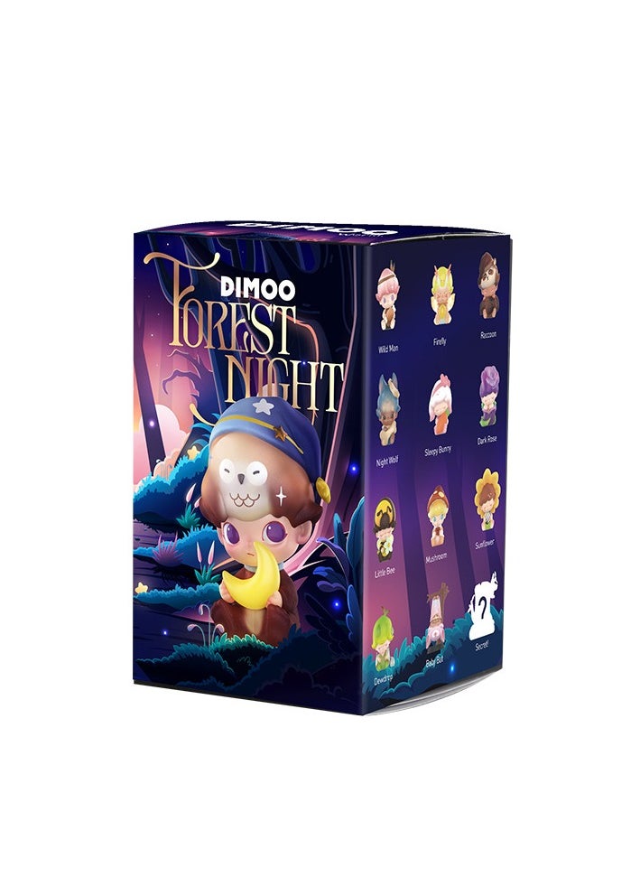 Dimoo Forest Night Series Blind Box POPMART POP MART Figure Doll Ornament Creative Gift (Single)  - Image 1