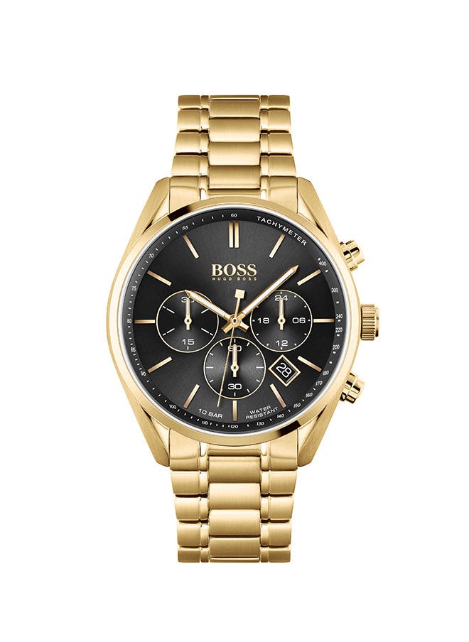 HUGO BOSS ساعة يد كرونوغراف دائرية من الستانلس ستيل للرجال 1513848 - 44 ملم  - Image 1