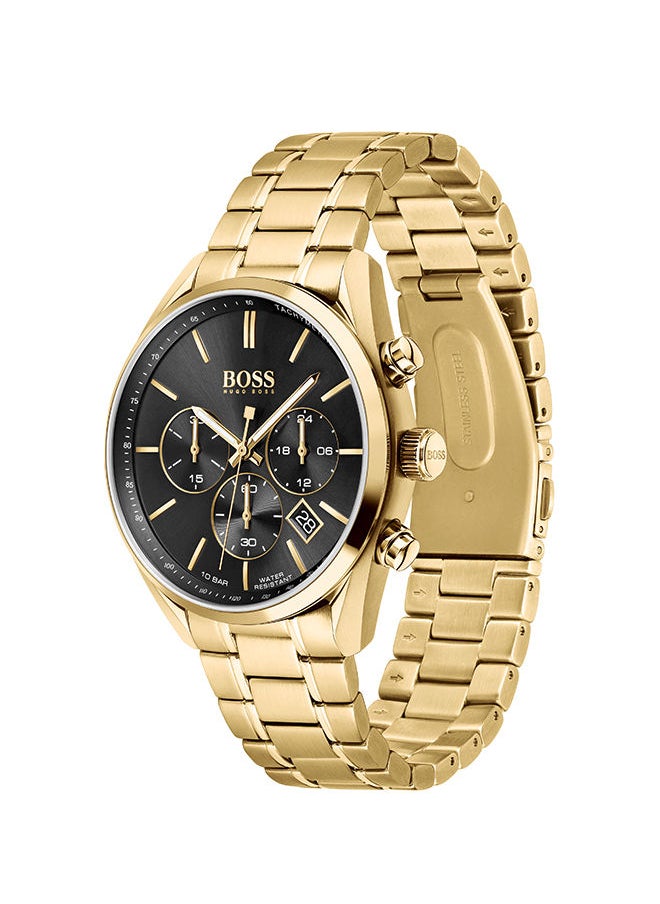 HUGO BOSS ساعة يد كرونوغراف دائرية من الستانلس ستيل للرجال 1513848 - 44 ملم  - Image 2