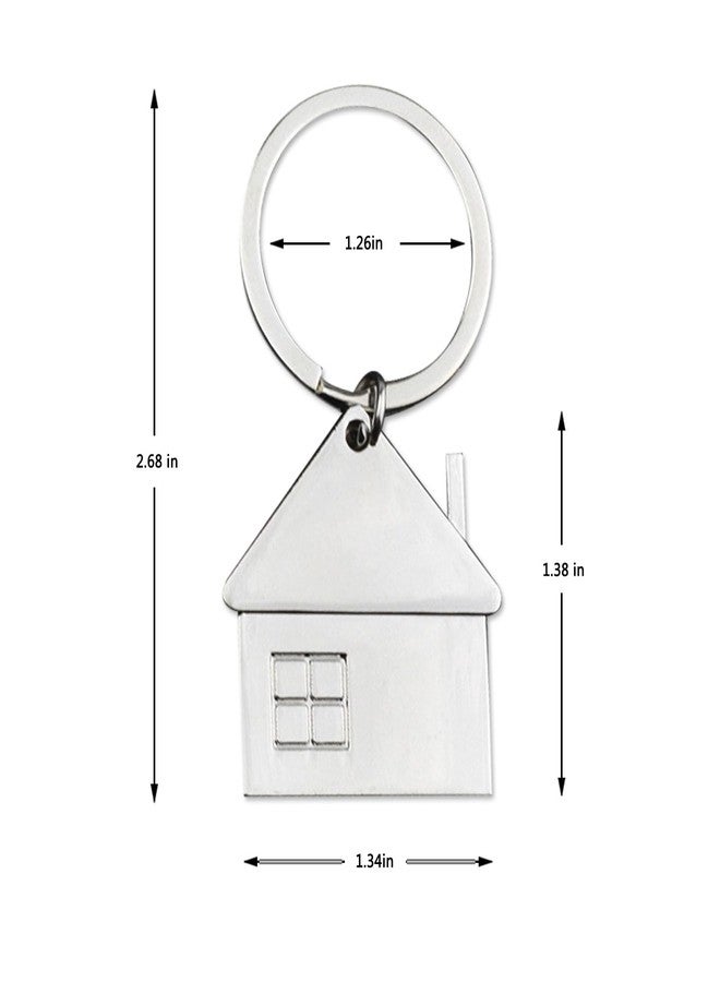 iMagitek 20 Pcs House Shaped Pendant Keychains Keyings Home Keychain Gifts House with Window Mental Keyring for Men and Women Gift - Image 2