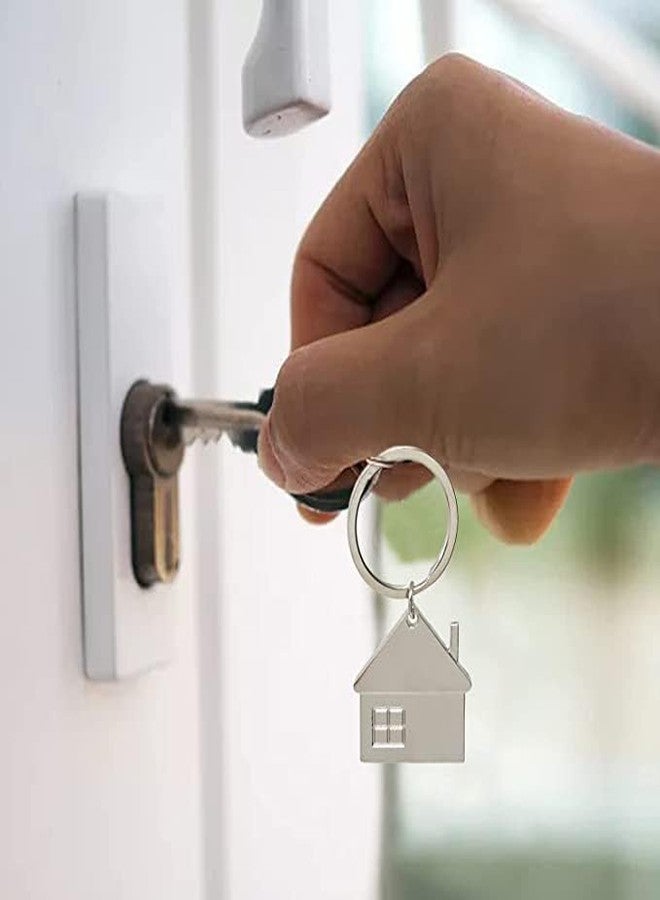 iMagitek 20 Pcs House Shaped Pendant Keychains Keyings Home Keychain Gifts House with Window Mental Keyring for Men and Women Gift - Image 5