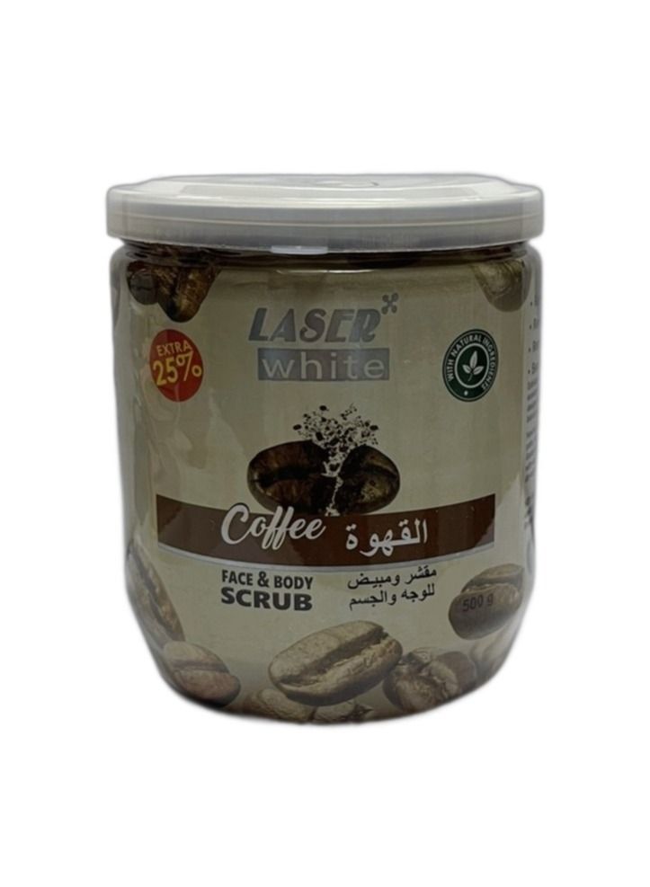 ليزر وايت مقشر القهوة العربية للتبيض وازالة الدهون والرؤس السوداء للوجه والجسم