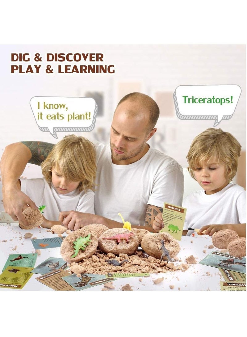 Dinosaur Eggs Dig Kit 12 Pack Discover 12 Different Dinos Archaeology and Paleontology Toy Dino Egg Excavation Kit - Image 4