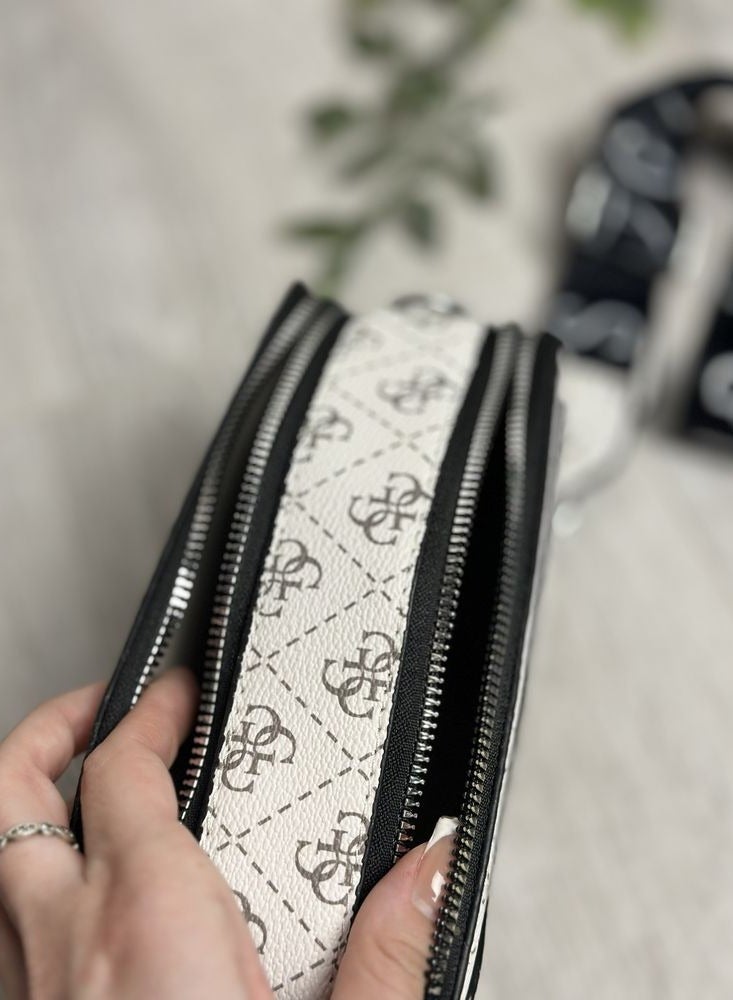 Guess Women's Noelle Cross Body Camera Bag White
