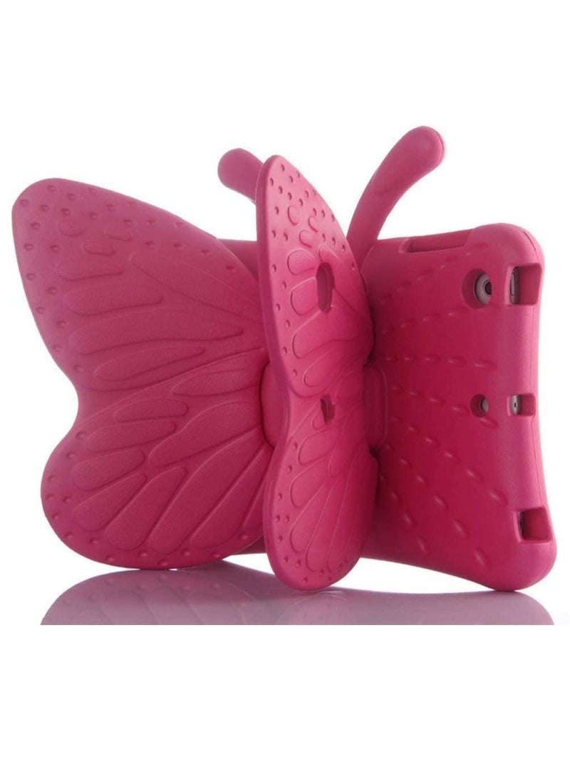 ELTRAZONE iPad 10.2 Case for Kids, iPad 8th 2020 Case, 3D Cute Cartoon Butterfly Cover Non-Toxic EVA Foam Wings Kickstand Kid-Proof Shockproof Bumper Girl Boy Gift for Apple iPad 7 8 Gen 10.2'' - Rose - Image 2