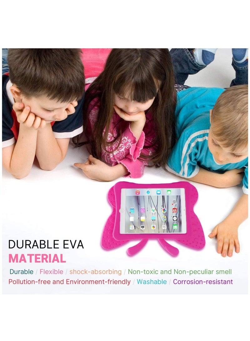 ELTRAZONE iPad 10.2 Case for Kids, iPad 8th 2020 Case, 3D Cute Cartoon Butterfly Cover Non-Toxic EVA Foam Wings Kickstand Kid-Proof Shockproof Bumper Girl Boy Gift for Apple iPad 7 8 Gen 10.2'' - Rose - Image 5