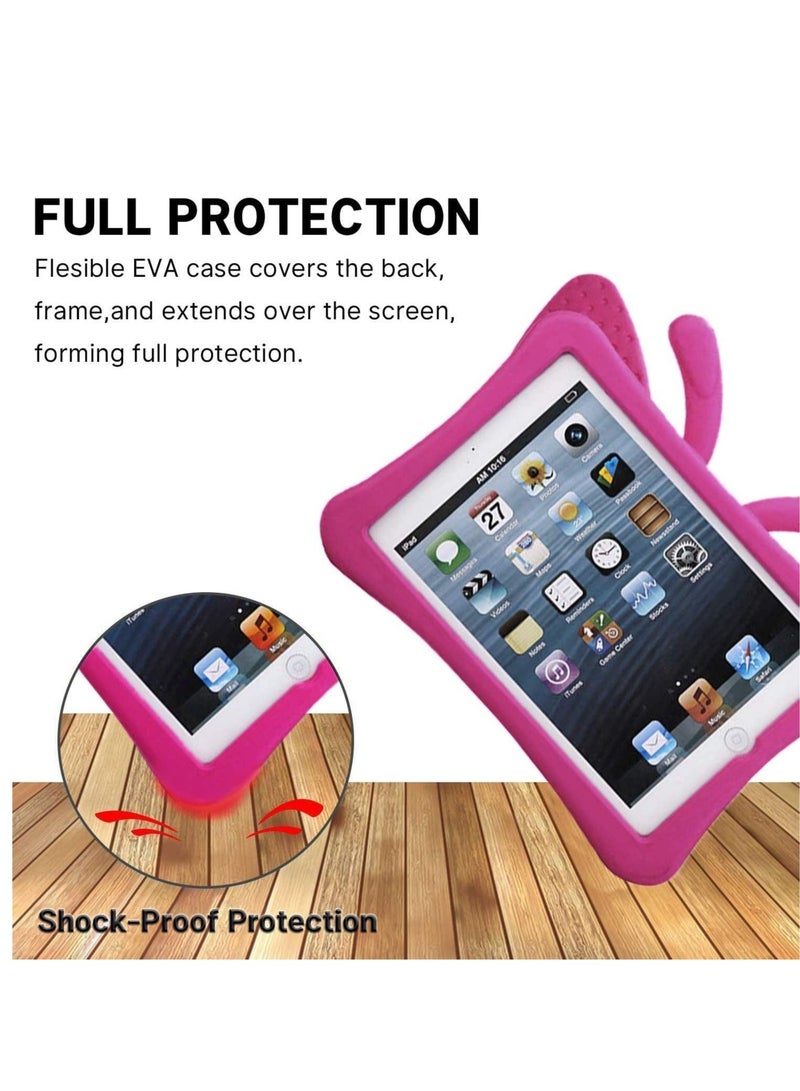 ELTRAZONE iPad 10.2 Case for Kids, iPad 8th 2020 Case, 3D Cute Cartoon Butterfly Cover Non-Toxic EVA Foam Wings Kickstand Kid-Proof Shockproof Bumper Girl Boy Gift for Apple iPad 7 8 Gen 10.2'' - Rose - Image 4