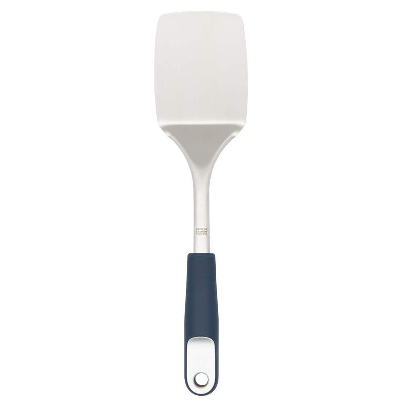 Home Basics Comfortable Grip Stainless Steel Kitchen Tools  Indigo (Spatula) - Image 1