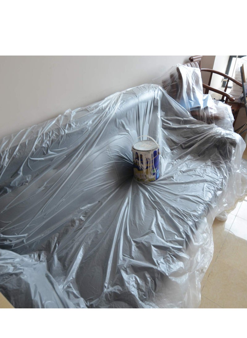 ABBASALI - Painters Polythene Sheet Plastic Drop Cloths Sheet, Waterproof Anti-dust Furniture Cover, Disposable Tarp for Painting for Couch Cover and Furniture Cover - Image 1