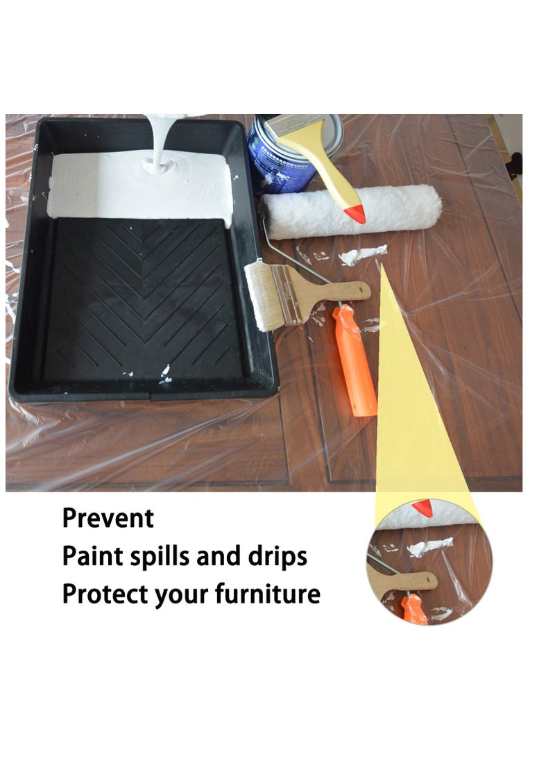 ABBASALI - Painters Polythene Sheet Plastic Drop Cloths Sheet, Waterproof Anti-dust Furniture Cover, Disposable Tarp for Painting for Couch Cover and Furniture Cover - Image 1