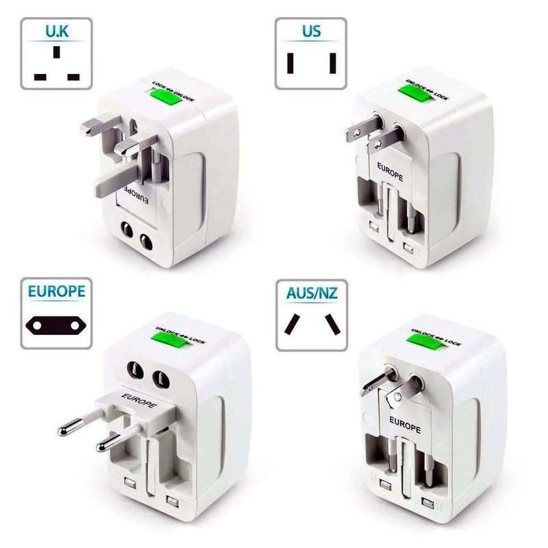Universal Travel Adapter with Surge ProtectionInternational Power Plug WhitePack of1  - Image 5