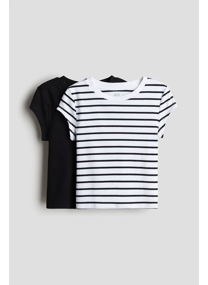 H&M 2-Pack Cotton Jersey Tops