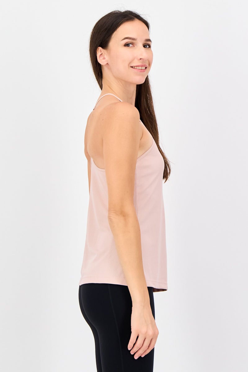 Nike تي شيرت نسائي بدون أكمام بتصميم نحيف، وردي - Image 4