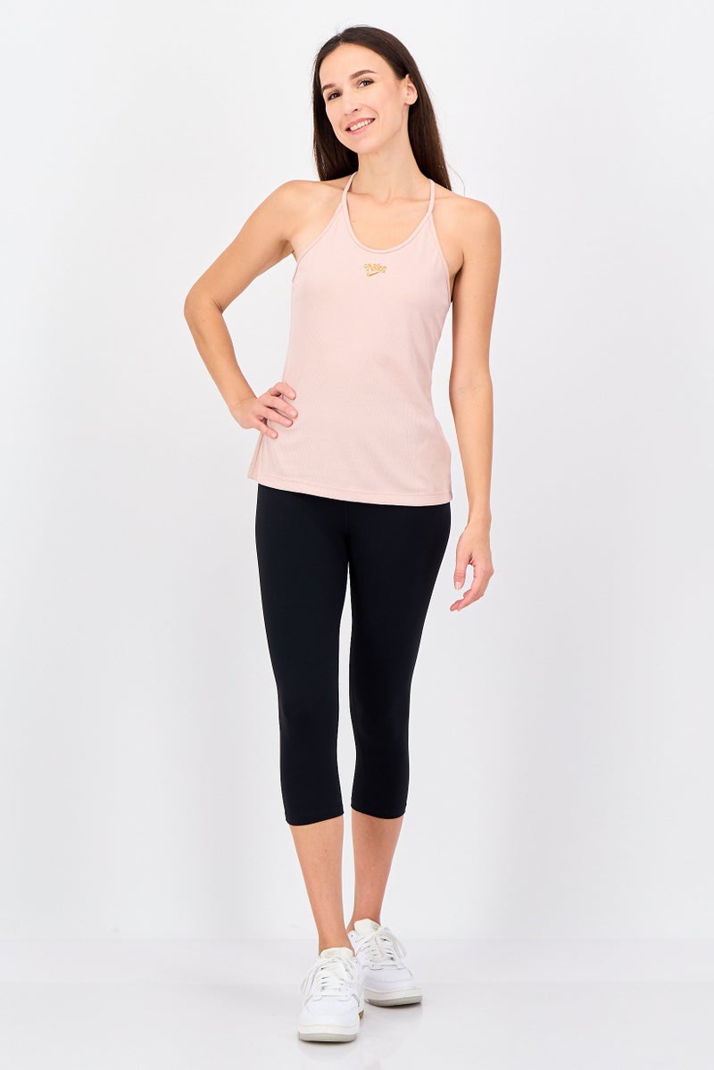 Nike تي شيرت نسائي بدون أكمام بتصميم نحيف، وردي - Image 2