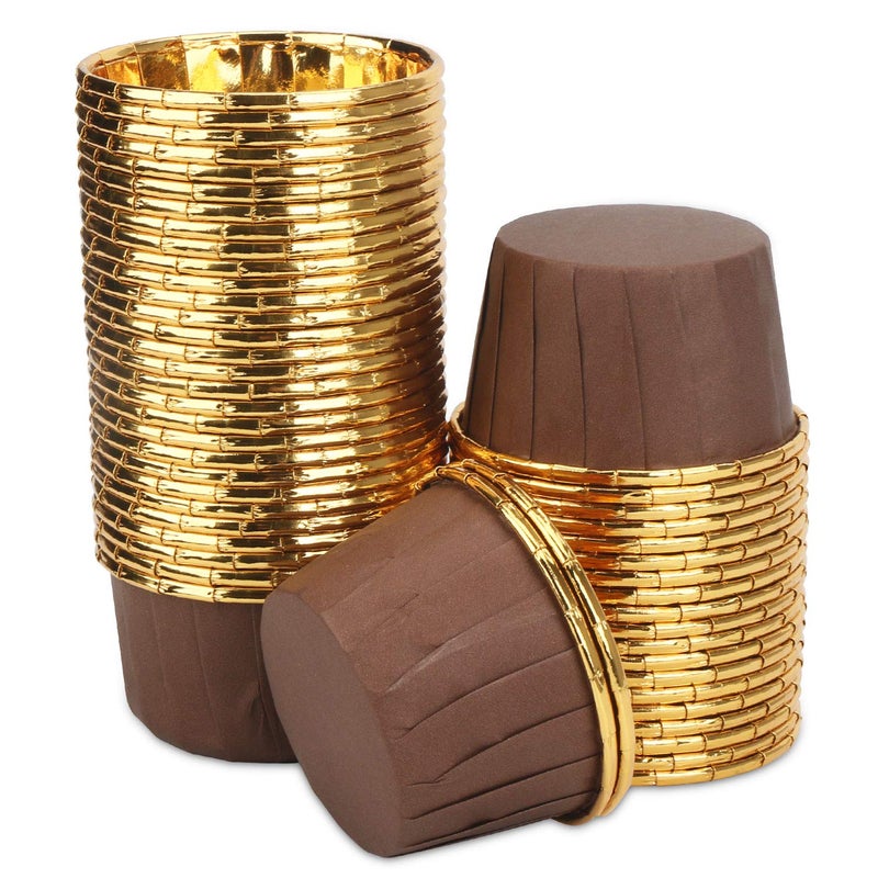 Aluminum Foil Cupcake Cups Eusoar Disposable Muffin Liners 50Pcs Baking Cups Aluminum Cupcake Tip Pan Ramekin Holders Little Pudding Cups