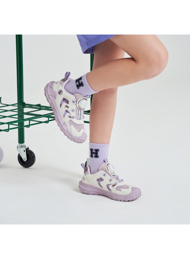 Hush Puppies أحذية رياضية كاجوال للفتيات مع حزام دوار مضاد للركل لفصلي الربيع والصيف للأولاد، أحذية متوسطة وكبيرة للأطفال للتخييم والمشي في الجداول - Image 4