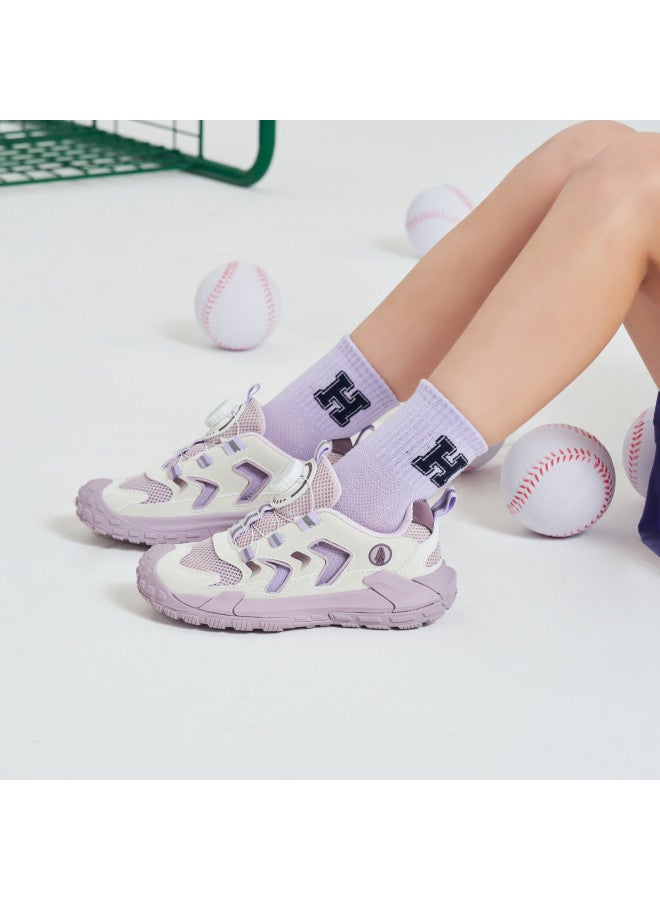 Hush Puppies أحذية رياضية كاجوال للفتيات مع حزام دوار مضاد للركل لفصلي الربيع والصيف للأولاد، أحذية متوسطة وكبيرة للأطفال للتخييم والمشي في الجداول - Image 2