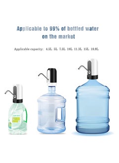 Generic water bottle dispenser 5 gallon water bottle pump usb charging automatic drinking water pump portable electric water dispenser water bottle switch for universal 5 gallon bottle - black  - Image 5