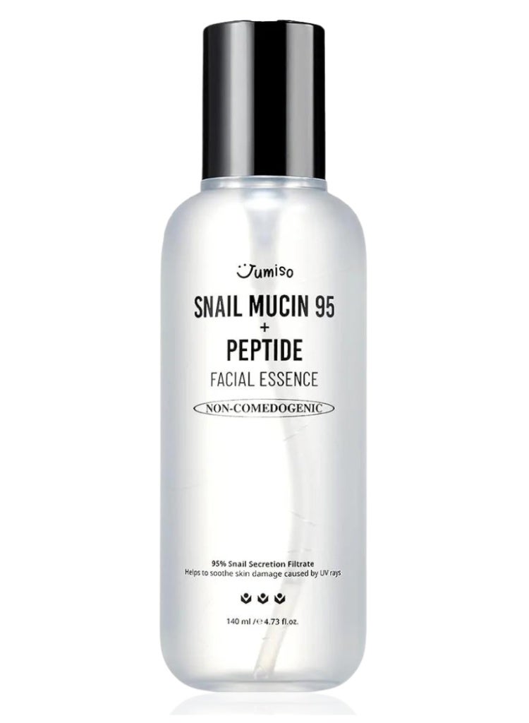 JUMISO Snail Mucin 95% + Peptide Facial Essence 140ml | Hydrating and Rejuvenating Skincare with Snail Extract and Peptides for Youthful, Glowing Skin - Image 1