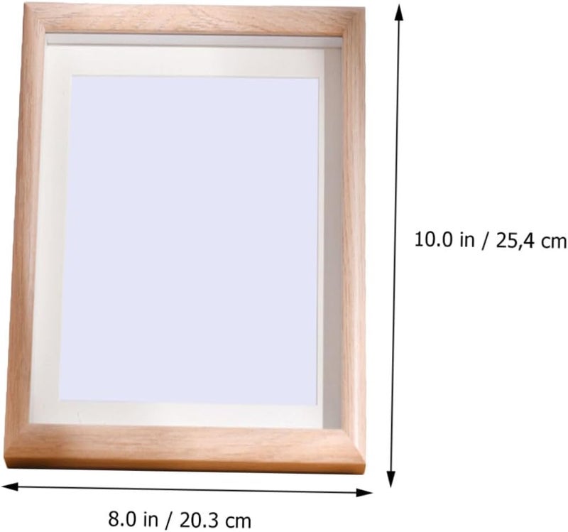 Vintage 10-inch Wooden Photo Display Frames, 2pcs Oak Color Wall-mounted Picture Frames for Living Room Decor and Photo Collage - Image 2