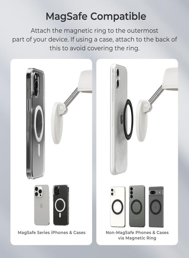 iOttie Treker Travel Essentials Magnetic Airplane Phone Holder with 360° Rotation Swivel Head and Magnetic Ring Adapter for Universal Compatibility with MagSafe, Qi2, iPhone, and Android Smartphones - Image 3