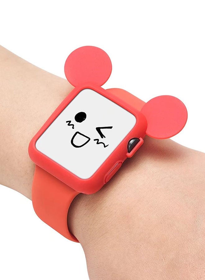 NIBEMINENT Protective Case Cover For Apple Watch Series 2 42mm Red - Image 3