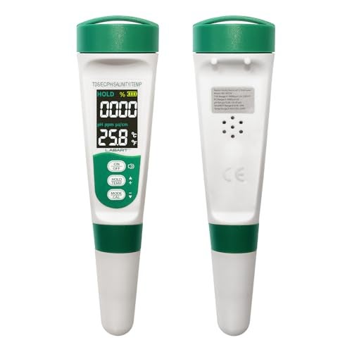 LABART 5-in-1 Digital pH Meter & TDS Tester with Voice Function | EC, Salinity & Temperature Monitor | Waterproof Rechargeable Device for Aquarium, Pool & Drinking Water - Image 2