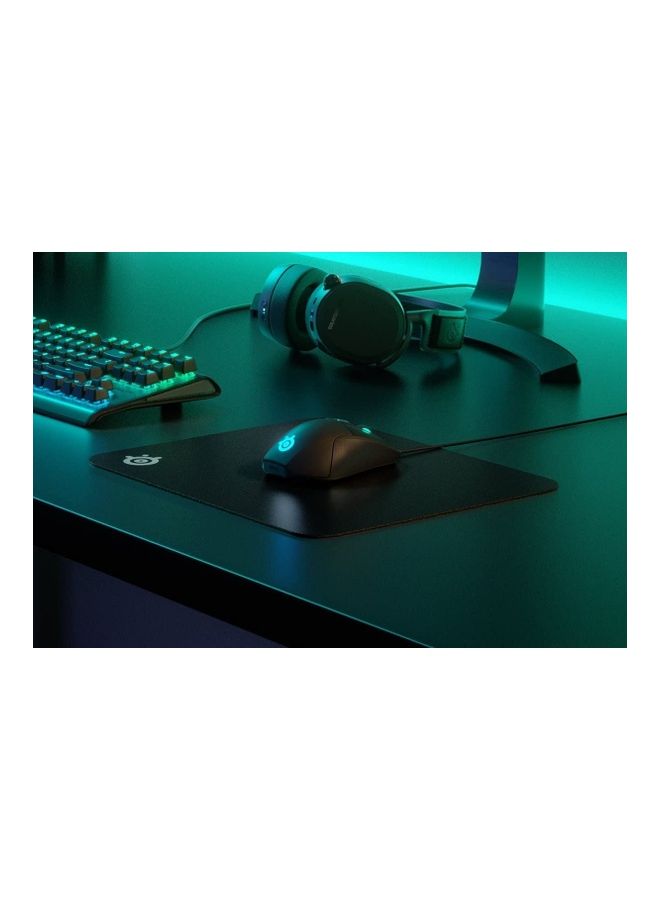 SteelSeries QcK Hard Gaming Mouse Pad - Enhanced Surface Texture - Optimized For Gaming Sensors - Durable Multi-layer construction - Size M - Black - Image 4