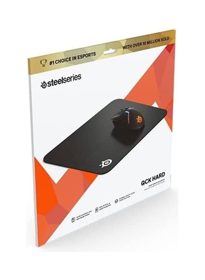 SteelSeries QcK Hard Gaming Mouse Pad - Enhanced Surface Texture - Optimized For Gaming Sensors - Durable Multi-layer construction - Size M - Black - Image 3