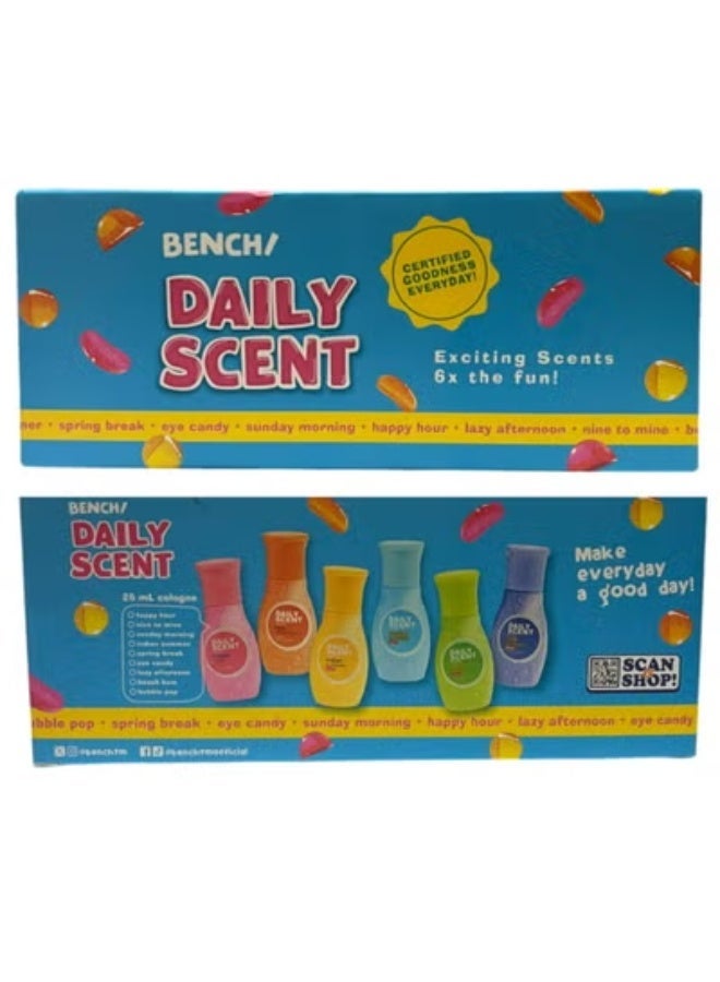 Bench DAILY SCENT 6 IN 1 Set different colored bottles - Image 1