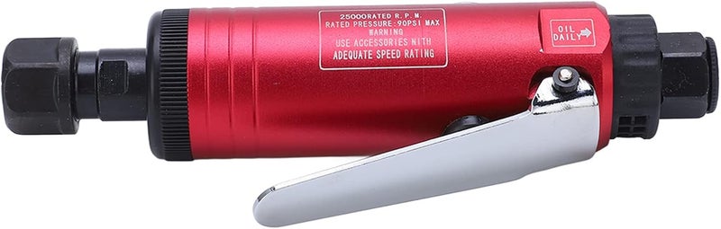 Air Die Grinder 25000rpm 90PSI Straight Pneumatic Die Grinder with 3mm and 6mm Collet for Grinding Polishing Metalworking (EU Style) - Image 3