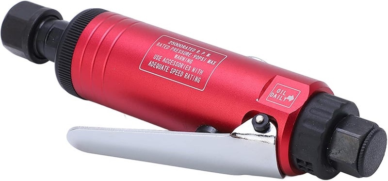 Air Die Grinder 25000rpm 90PSI Straight Pneumatic Die Grinder with 3mm and 6mm Collet for Grinding Polishing Metalworking (EU Style) - Image 2